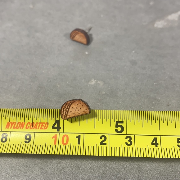 Taco Stud Earrings - Picture 2 of 2